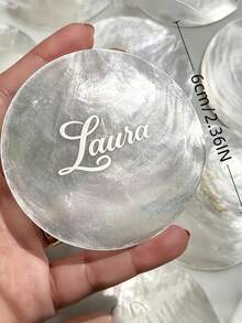 Personalized Shell-Shaped Acrylic Name Plate - Elegant Wedding Table Decor Suitable For Beach Weddings, Bridal Showers, Holiday Name Cards, Shell-Themed Welcome Cards And Table Decorations - Multicolor - View 3