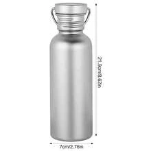 1pc Titanium Outdoor Camping Water Bottle, Leak-Proof Portable Bicycle Water Cup, Sandblasted Finish - Silver - View 7