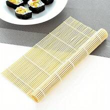 1pc 9.45x9.45 Inch Natural Bamboo Sushi Rolling Mat, Smooth Flat Surface, Easier To Roll Sushi, More Uniform Shaping, Suitable For Home Sushi Making, Kimbap, Japanese Restaurant Meal Prep, Cooking Class Teaching, Food Photography Props - View 11