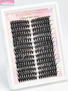 KOUUNOTENN 大容量 60D 混合款 9-16mm 252 片 DIY 假睫毛，左右眼通用，柔软舒适，蓬松浓密，持久耐用，非常适合在家 DIY，新手友好 - D - 查看 6