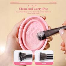 42pcs All-In-One Makeup Tool Set, Includes 20 Waterproof Makeup Brushes, Makeup Bag, Makeup Sponge, Mini Powder Puff, Headband, Eye Makeup Auxiliary Tools, Hair Comb, Complete Makeup Tool Set - Multicolor - View 5