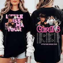 Cardi BAAA  Little Miss Drama Tour T-Shirt - Black - View 1