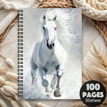 1 Amor Ecuestre: Diario del Entusiasta Ecuestre y Cuaderno Rayado para Artistas - Cuaderno con Encuadernación en Espiral, Regalo para Amantes de la Equitación, Entusiastas de la Equitación, Escritores - Encuadernación en Espiral Resistente, Adecuado para Uso Diario y Ocasiones Especiales, Útiles Escolares - caballo - Ver 10