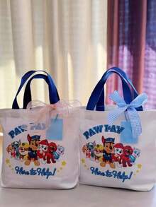 Paw Patrol 1件裝汪汪隊主題生日禮物 多功能肩背包 大容量便攜帆布包 帆布紀念袋 適合兒童 - 彩色 - 查看 11