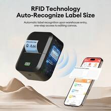 Marklife X2 Portable Thermal Printer Wireless Bluetooth Multifunctional Printer Suitable For Office Labels Stickers Label Maker - Black - View 3