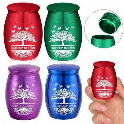 Bình đựng tro hỏa táng bằng hợp kim nhôm, bình đựng tro tưởng niệm cho tro cốt người đã khuất, hộp đựng bình lưu niệm và quan tài đựng tro cốt.