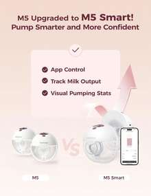 Momcozy M5 Smart Electric Breast Pump, App-Controlled, Hands-Free, 3 Modes & 9 Levels - 紅色1件 - 查看 2