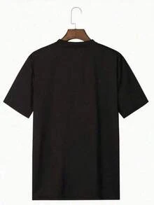 Camiseta estampada para mujer, ligera, transpirable, cómoda y versátil. 100% algodón, fresca y aireada, lavable a máquina. Ropa de verano con estilo urbano y moderno. - Negro - Ver 2