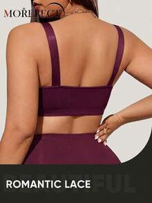 Morelect Plus Size Women's Wireless Bra, Front Closure, Supportive & Lifting, Soft & Breathable, Daily Wear - Red Violet - View 3