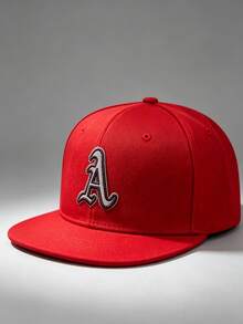 1 Pc Unisex Hip-Hop Baseball Cap With Embroidered Letter "A"; Features An Adjustable Design, Perfect For Outdoor Activities, Travel, And Running - Multicolor - View 14