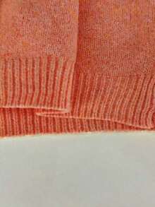 Chaleco de punto elegante y versátil con botones delanteros, estilo elegante y minimalista de moda francesa para mujer - Naranja - Ver 6