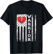 Open Heart Surgery Warrior Gift For Heart Patients Survivor Gift Unisex T-Shirt - Black - View 1