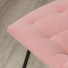 Dining Chair Set Of 2 / Velvet Upholstery In Pink / Kitchen Chair With Backrest / Retro Design / Steel Legs / Suitable For Living Room, Kitchen And Dining Room - Pink - View 8