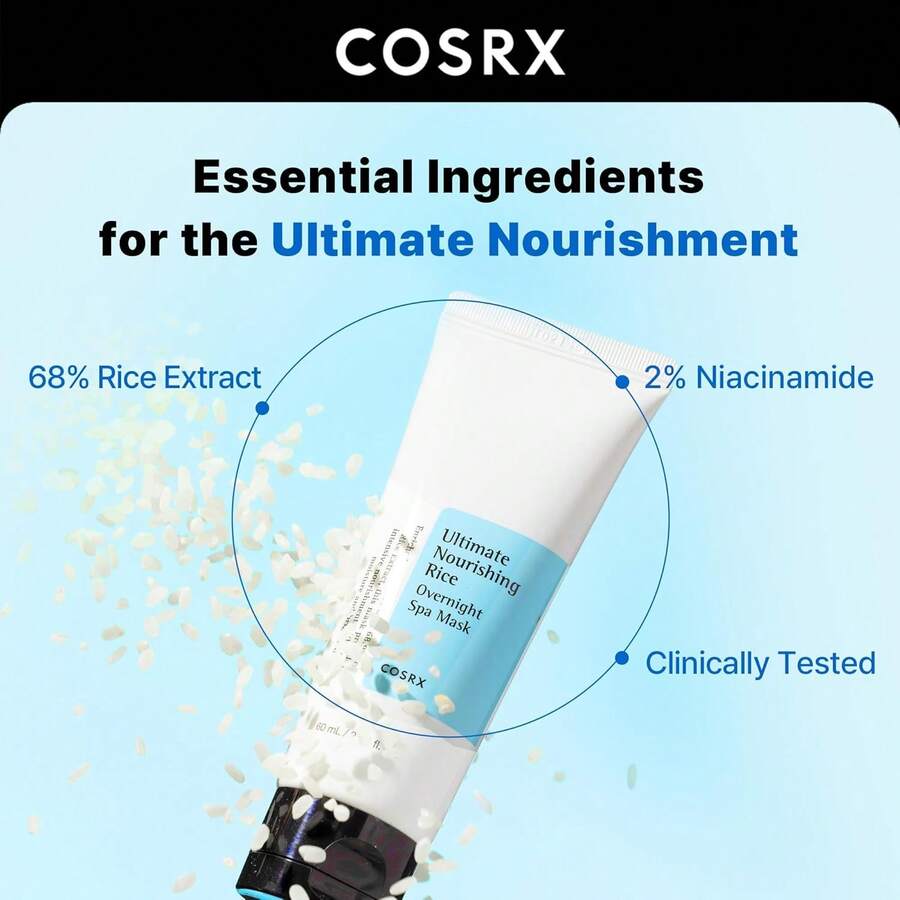 COSRX قناع كوسركس - قناع الأرز المغذي النهائي للعناية الليلية 60 مل - قناع الأرز المغذي النهائي للعناية الليلية - قناع سبا - مشاهدة 1