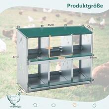 6-Compartment Chicken Nesting Box With 86° Egg Rolling Design – Individual Nests With Sloping Bottoms Allow For Easy Collection And Protect Against Breakage. - View 2