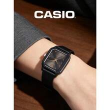 轻巧黑色树脂表带简约时尚腕表，易读表盘，女士学生腕表 CASIO LQ-142-1ADF - 黑色 - 查看 1