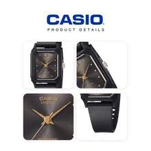 轻巧黑色树脂表带简约时尚腕表，易读表盘，女士学生腕表 CASIO LQ-142-1ADF - 黑色 - 查看 5