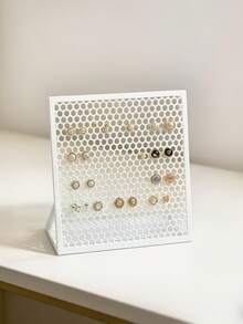 1pc Badge Display Stand, Earring Organizer, Stable Desktop Brooch Storage Board, Enamel Pin Collection & Display Holder - Multicolor - View 1