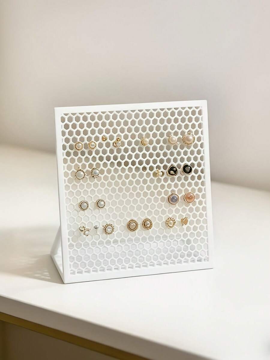 1pc Badge Display Stand, Earring Organizer, Stable Desktop Brooch Storage Board, Enamel Pin Collection & Display Holder - Multicolor - View 1