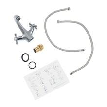 YUNRUX Retro Bathroom Faucet, Two-Handle Bathroom Faucet, Washbasin Faucet With Two Handles - Silver - View 7