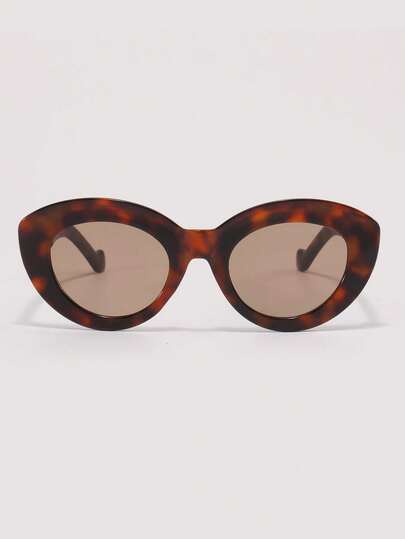 Visivana 1 Pair Women's Retro Cat Eye Leopard Patterned Frame Fashionable Casual Fashion Glasses Suitable For Beach Vacation