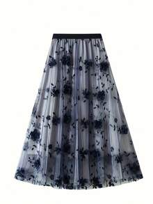 Elegant Skirt For Ladies - Silver Gray - View 6