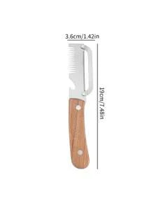 Custom 1/5/10pcs Multi-Functional Stainless Steel Vegetable Peeler With Grater And Bottle Opener, Stainless Steel Kitchen Peeler, Handheld With Wooden Handle, Practical Kitchen Tool, Suitable For Kitchen, Camping, And Travel Use - Multicolor - View 2