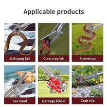 1.2m Locking Stainless Steel Snake Gripper- Wide-Mouth Design For Handling Of Reptiles; Ideal For Picking Up Rubbish, Gardening And Foraging; Suitable For Amphibians And Reptiles; Multi-Purpose Gripper - View 7