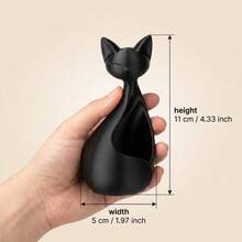 Maceta suculenta con forma de gato linda, contenedor de almacenamiento adecuado para artículos decorativos, joyas, bolígrafos, etc. Decoración de escritorio y alféizar de ventana - A - Ver 9