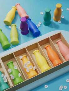 Parent-Child Interactive Memory Game, Improve Fine Motor Skills And Memory, Fun Bottle Color Game, Glass Color Challenge Game, Fun T, Children's Color Sorting Game, Suitable For Children 3+ And Adults, Popular Party, Outdoor, Garden, Travel And Dream Game - Multicolor - View 5