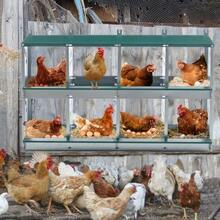8-Compartment Chicken Nesting Boxes For Egg Laying, Metal Poultry Nesting Box For Wall Mounting For Chickens/Hens, Coarsely Ventilated  Box - 查看 3
