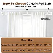 Adjustable Double Curtain Rod Set, Length From 33 Inches To 120 Inches, Metal Telescopic Dual Curtain Rods, Suitable For Windows, Includes Brackets, 5/8 Inch Diameter. Ideal For Blackout Curtains In Bathroom, Bedroom And Living Room (White) - American Ball - White - View 5