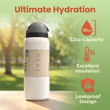 Owall'a 32oz Stainless Steel Insulated Cup, Cold Cup, Special Car Cup, Coffee Cup - White - View 2
