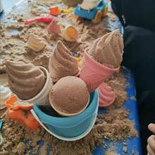 Eiscreme Strandspielzeug Kegelform Sandgrabwerkzeuge Rollenspielspielzeug - Verschiedenfarbig - Übersicht 3