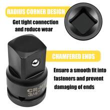 SenRocc Set Adaptor Reducer Soket Impact 5 buah 1/2, 3/8, 1/4, 3/4, 3/4 Inci Digunakan untuk Kunci Pas, Bor, Otomotif, dan Obeng Impact untuk Pekerjaan Konstruksi - 5 buah/set - View 4