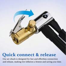 2X Brass Locking Tire Air Chuck, Tire Inflator Adapter For Twist On Connection - C - View 9