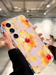 1 Piece Soft Phone Case With White Lily Flower And Butterfly, Compatible With Huawei Honor, , Galaxy A04e/12/A13/A14/A34/A50/A52/A53/A54/S21/S22/S23/S24/S25/S25Ultra, 6A/7A/8A, 12T/13T, International Version, Not Domestic Version, Spring Gift - 透明 13 - 查看 7
