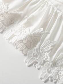 Sweet And Gentle Embroidered Hollow Lace Camisole For Women, Summer White - White - View 4