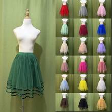 20色女款襯裙蓬蓬裙 50年代三層緞帶薄紗網紗裙 復古新娘內裙 Rockabilly風 - 彩色 - 查看 6