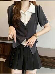 Women Tops - Dark Grey - View 2