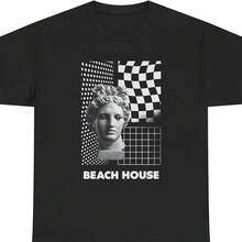 Beach House Dream Pop Band Shirt, Indie Dream Pop Music Tee, Beach House Band T Shirt, Vintage Indie Rock Graphic Tee - 黑色 - 查看 1