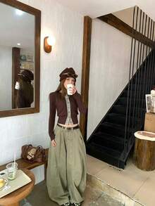 Women Tops - Coffee Brown - View 6
