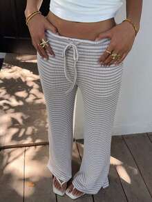 Pantalones tejidos a rayas de verano para mujer - Multicolor 2 - Ver 11