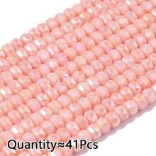 Aproximadamente 41 piezas de cuentas de vidrio rondelle de 6mm de colores variados, materiales para hacer joyas DIY para collares, pulseras, aretes - Cuentas de porcelana teñidas con agua con forma de coche para hacer tú mismo - Ver 17