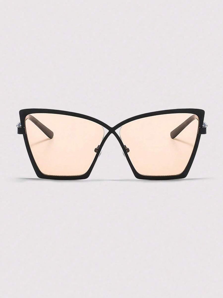 Visivana 1 Pair Large Frame Cat Eye Metal Fashion Glasses, Retro Personalized Versatile Transparent Glasses, Suitable For Women, Suitable For Daily Wear, Casual Outfits, Street Photogrhttps://Img.Ltwebstatic.Com/V4/J/Spmp/2026/05/21/Ab/177935016640440c8e5891af2286ebe7c5732d683f.Jpgaphy, Vacation Travel, Summer Beach Accessories