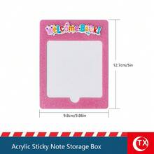 1 pieza Soporte para notas adhesivas de 5in*3.86in, Pizarra de escritura, Estante de almacenamiento de notas adhesivas de acrílico con tema de Bienvenida al Regreso a Clases, Soporte para mensajes y notas de oficina y estudio, Suministros escolares para el Día del Maestro y la temporada de Regreso a Clases, Adecuado para el almacenamiento de notas adhesivas y la exhibición de notas en el escritorio (Notas adhesivas no incluidas, debe usarse con notas adhesivas) - A - Ver 14