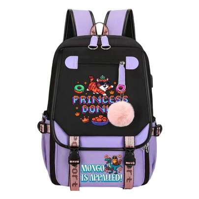 Dungeon Crawler Carl Women's Backpack - Student Version - Korean Style - Large Capacity - Suitable For All Ages - Elegant And Lightweight - Travel Backpack - Commuting Fashionable Backpack - Cute Double-Shoulder Backpack - 17 Inches