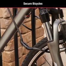 FCV 1Pack Lock Bike Lock Cable With Combination 4ft Black Bicycle Lock With Vinyl Coating - Black - View 4