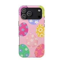Funda de teléfono con diseño de huevo de Pascua lindo en estilo primaveral - Diseño floral pastel, accesorio primaveral divertido y festivo, regalo perfecto de Pascua - Blanco - Ver 4