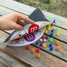 Multi-Player Flying Chess Board Game, Parent-Child Interactive Intellectual Game, "Fun Flying Chess Game Mat, Casual Tabletop Chess Toy" - Multicolor - View 2